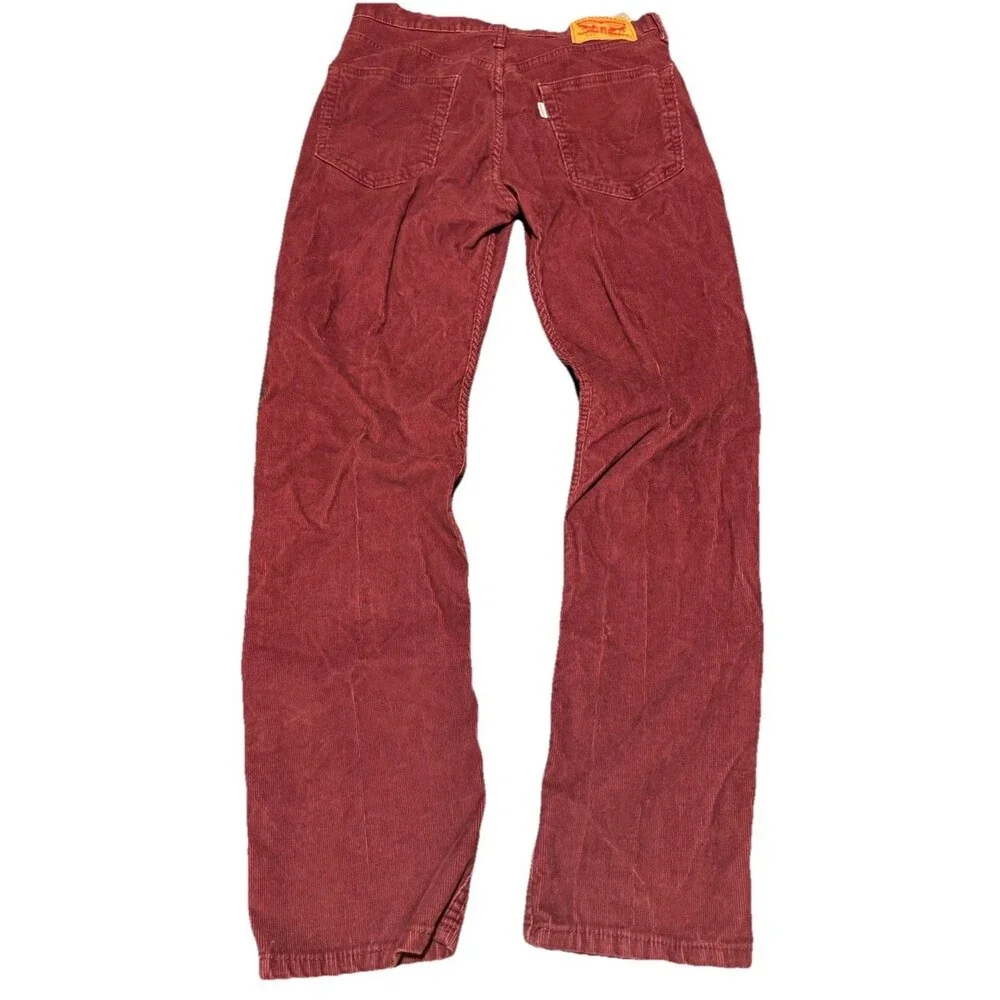 Levi’s 514 Straight Leg Burgundy Maroon Wine Pants Men’s 32x32 Formal Cotton
